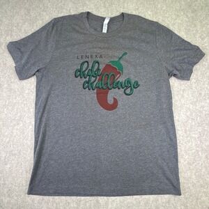 Lenexa, Kansas Men's "Chili Challenge" Graphic T-Shirt‎ XL Gray Chili Pepper